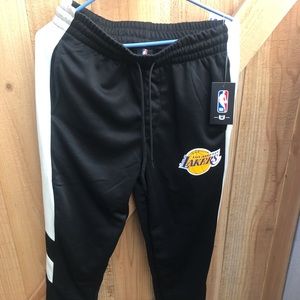 Los Angeles Lakers Medium Black and White Sweatpants NWT